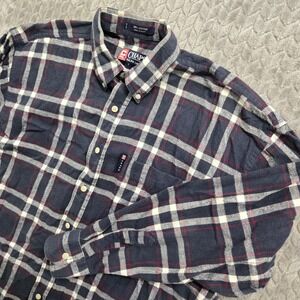 Chaps Ralph Lauren Men's Plaid‎ Flannel Button Up Shirt Size Large 100% Cotton